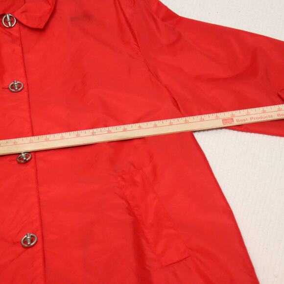 Vintage Aqua Sheen Lightweight rain coat size Petite Large - Picture 5 of 7